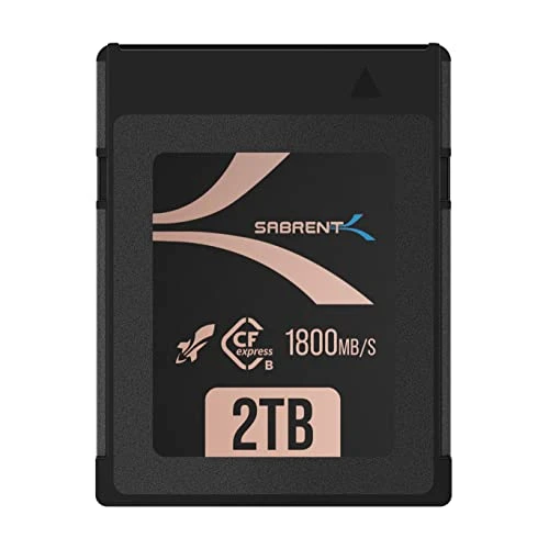 SABRENT PRO CFexpress Bellek Kartı Tip B 2 TB - 1800 MB/s Okuma, 1700 MB/s Yazma - 8K RAW, DSLR ve Sinema Kameraları için İleri Teknoloji CF Express Bellek Kartı (CF-XXIT-2TB) ürün görseli 1