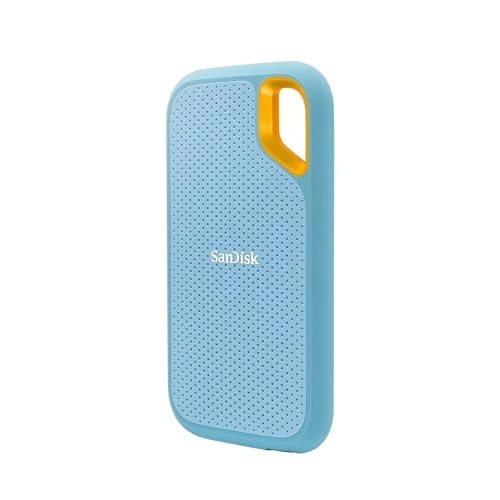 SanDisk Extreme SDSSDE61-2T00-G25B 2 TB Taşınabilir Harici SSD Sürücü 1050 MB/s'ye kadar USB-C USB 3.2 Gen 2 IP65 Suya ve Toza Dayanıklı Güncellenmiş Aygıt Yazılımı Gök Mavisi ürün görseli 1