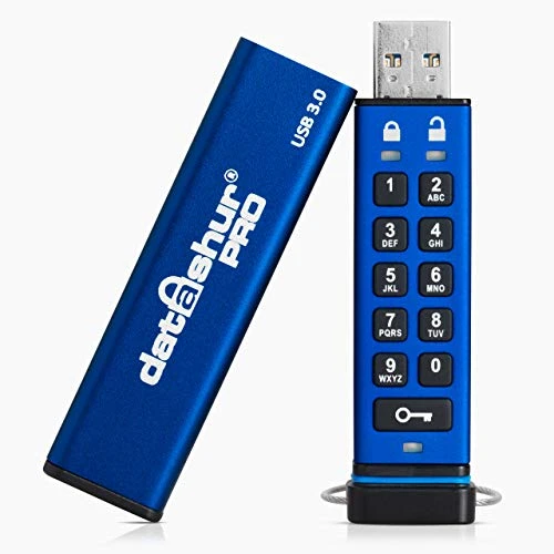 iStorage veriAshur PRO 64GB | Şifreli USB bellek çubuğu | FIPS 140-2 Seviye 3'e göre sertifikalı | Şifre korumalı | Toza/suya dayanıklı ürün görseli 1