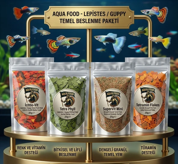 Aqua Food Lepistes Başlangıç Yem Paketi (4x25Gr) ürün görseli 1