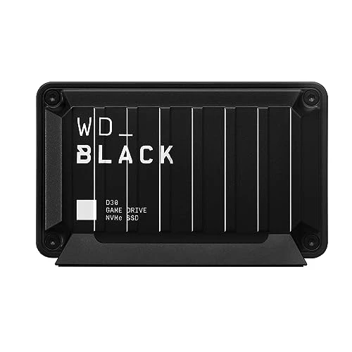WD_BLACK D30 Game Drive SSD 500 GB (900 MB/s aktarım, USB Type-C'den Type-A'ya kablo) PlayStation 5 ve Xbox Series X|S ile uyumlu, Siyah ürün görseli 1