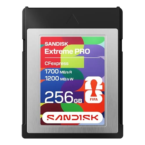 SANDISK CFexpress Type-B Hafıza Kartı FIFA Dünya Kupası 2026 Sürümü 256 GB (1.700 MB/sn'ye kadar okuma hızları, 4K'ya kadar FIFA Dünya Kupası 2026'yı filme alma) ürün görseli 1