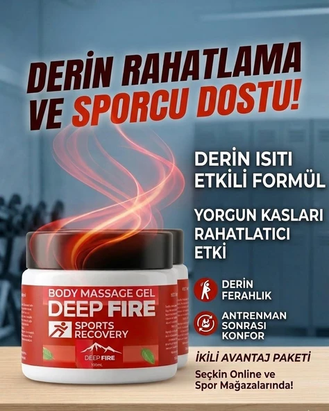 2 Kavanoz DEEP FIRE Vücut Masaj Jeli Sports Recovery Body Massage Gel (2x100 mg) ürün görseli 1