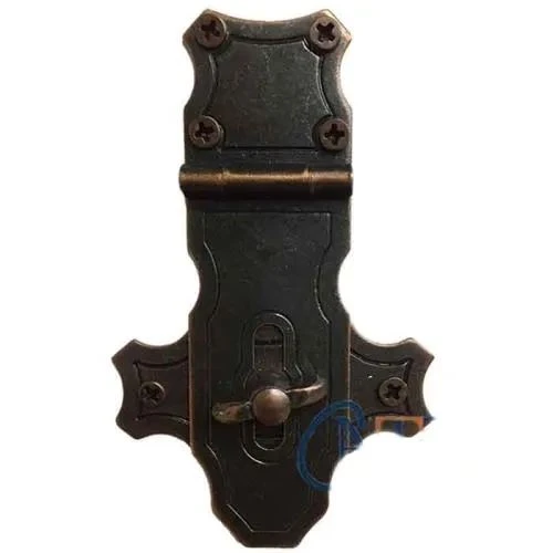 Dekoratif Anahtarlı Sandık Askısı - 40x65mm, Oksit, 1 Adet ürün görseli 1