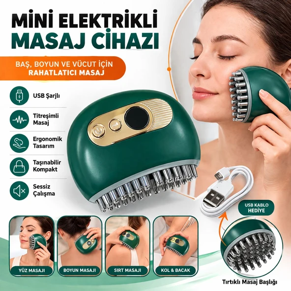 1 Adet Akıllı Elektrik Akımlı Ems Titreşimli Masaj Tarağı Kademeli Yüz Masaj Aleti Aparatı ürün görseli 1