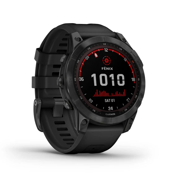 Garmin Fenix ​​​​7 Solar - 1,3" ekran, solar şarj lensi, dokunmatik/düğme işlemi, TOPO haritaları, 60 spor uygulaması, müzik,GPS çoklu spor akıllı saati. 22 güne kadar pil ömrü ürün görseli 1