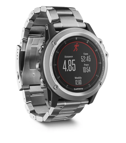 Garmin Fēnix 3 HR Gümüş Titanyum GPS çoklu spor saati - bilekten kalp atış hızı ölçümü Bağlantılı Özellikler Yüksek kaliteli titanyum bilezik, tek boyut, 010-01338-79 ürün görseli 1