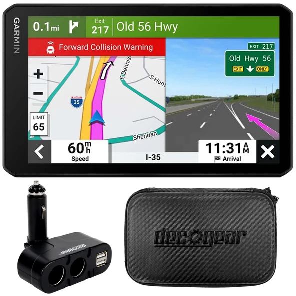 Garmin 010-02728-00 RVcam 795 7" RV GPS Navigator with Dash Cam Sche with Deco Gear Dual DC12V/24V Electronic Multi function Car Use and 7 inç Hard EVA Case with lips 7 ürün görseli 1