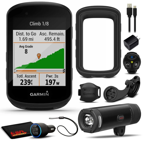 Garmin Edge 530 Dağ Bisikleti Varia UT800 Smart Headlight, Ekstra Şarj Ekipmanları ve 6Ave Temizlik Kumaşı ürün görseli 1
