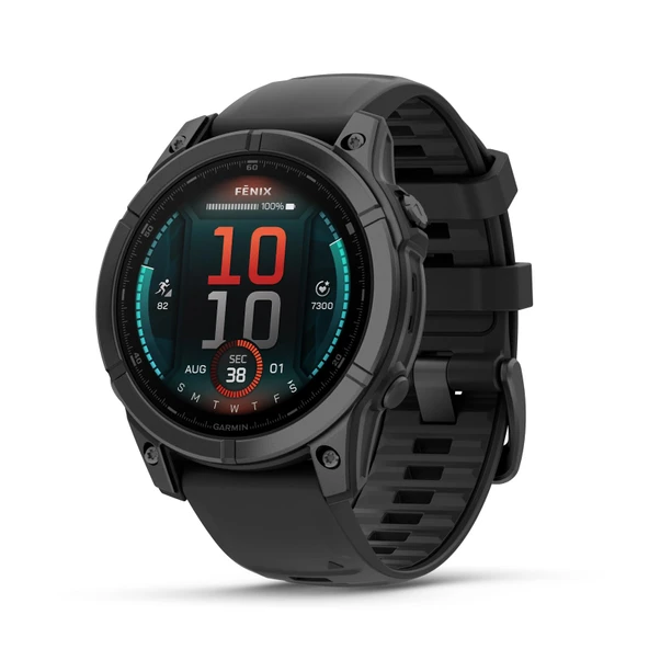 Garmin fēnix E 47mm – çoklu spor akıllı saat, 1,3" AMOLED dokunmatik/düğme ekran, 16 güne kadar pil ömrü, 80'den fazla spor uygulaması, TOPO haritaları, müzik, bildirimler ürün görseli 1