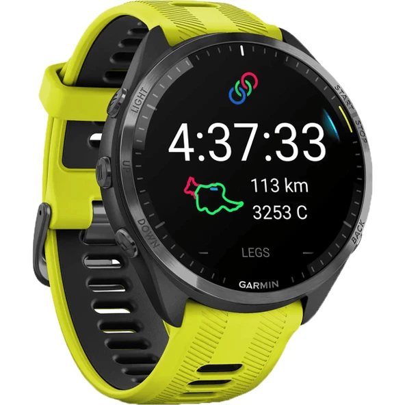 Garmin Unisex Forerunner® 965 DLC Titan GPS Saati, limon sarısı-siyah, Tek Boyut ürün görseli 1