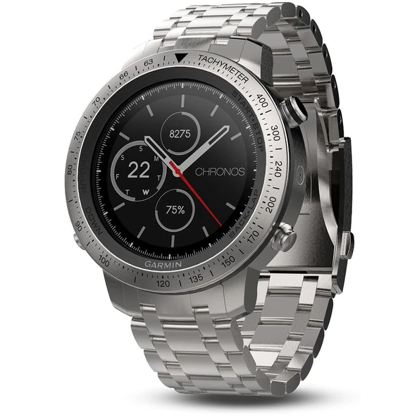 Garmin Fenix Chronos, Smart Watch Steel with Brushed Paslanmaz Steel Watch Band ürün görseli 1