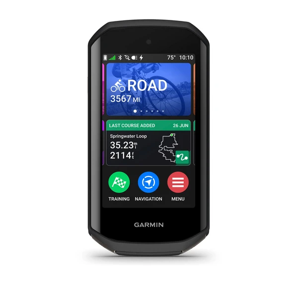 Garmin Edge 1050®, birinci sınıf bisiklet bilgisayarı, canlı renkli dokunmatik ekran, dahili hoparlör, gelişmiş eğitim ve grup sürüşleri, yol tehlikesi uyarıları ürün görseli 1