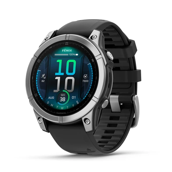 Garmin fēnix E 47mm – çoklu spor akıllı saat, 1,3" AMOLED dokunmatik/düğme ekran, 16 güne kadar pil ömrü, 80'den fazla spor uygulaması, TOPO haritaları, müzik, bildirimler ürün görseli 1