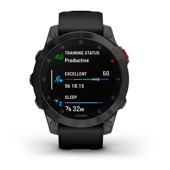 Garmin 010-02582-10 epix Gen 2, Premium Active smartwatch, Health and Wellness Özellikler, Touchscreen AMOLED Display, Adventure Watch with Advanced Features, Black Titanyum ürün görseli 1