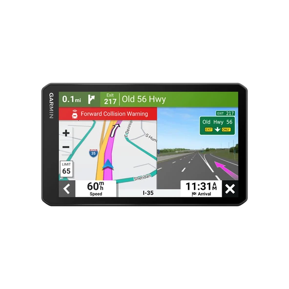 Garmin dhinozlCamTM OTR710, Büyük, Easy-to-Read 7" GPS Truck Navigator, built-in Dash Cam, Otomatik Olay Tespiti, Özel Kamyon Routing, High-Resolution Birdseye Uydu Imagery ürün görseli 1