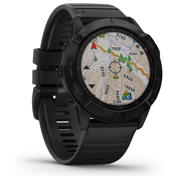 Garmin Fenix 6X Pro, Premium Multisport GPS Watch, Özellikler Haritalama, Müzik, Grade-Adjusted Pace Rehberlik ve Pulse Ox Sensörleri, Black - 010-02157-00 ürün görseli 1