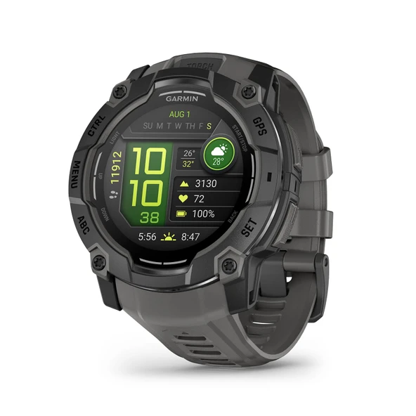 Garmin Instinct 3.50mm,AMOLED,Kömür Kordonlu Siyah Çerçeve ürün görseli 1