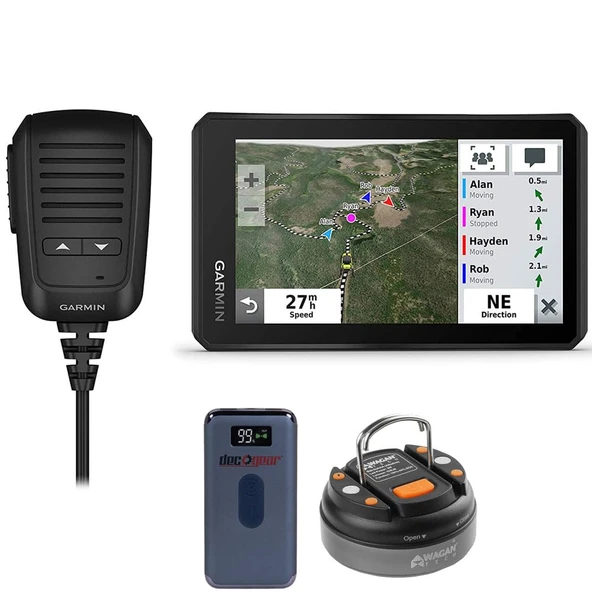 Garmin 010-02406-00 Tread Powersport 5.5" Ekran Off-Road Navigator with Group Radio Sche with Deco Gear Power Bank 8000 mAh Digital Display + Wagan LED Brite-Nite Dome Lantern Flashlight ürün görseli 1