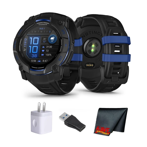 Garmin Instinct 3 Rugged GPS Smartwatch, 50 mm AMOLED Display, Multi-Band GPS SatIQ, built-in Flashlight, 24 Days Battery Life, Açık Spor ve Navigasyon Özellikler Supernova Koleksiyonu ürün görseli 1