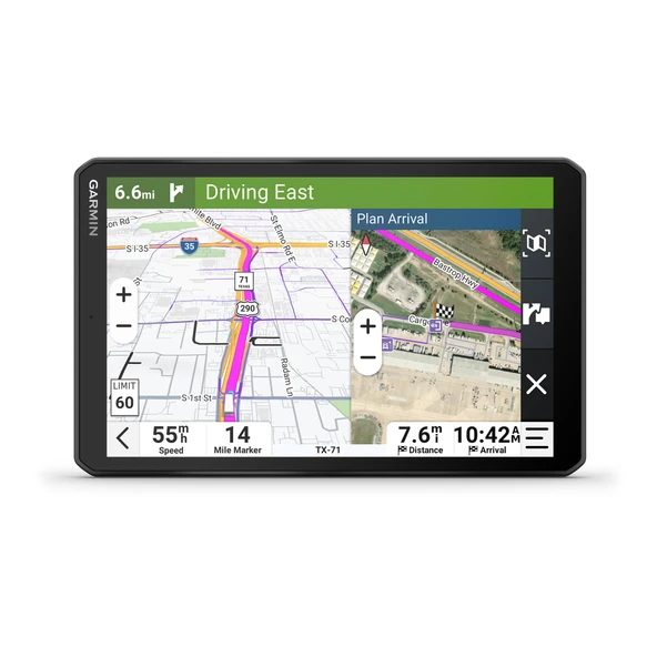 Garmin dhinozlTM OTR820, Büyük Yüksek Resim 8” GPS Truck Navigator, Özel Routing, Uydu Görüntülü, Rüzgar Hız, Topluluğu-Shared Loading Docks, Entrances and Parking, Dual-Orientation Display ürün görseli 1