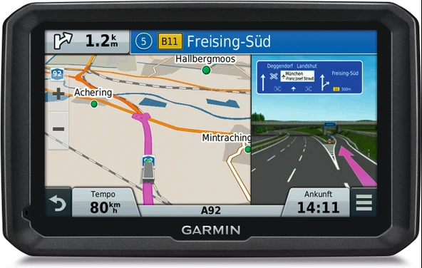 Garmin dezl 770LMT-D kamyon navigasyon cihazı (17,8 cm (7 inç) kapasitif çoklu dokunmatik cam ekran) siyah ürün görseli 1