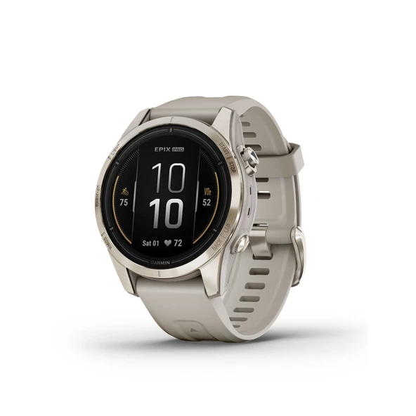 Garmin epix Pro (Gen 2) Sapphire Edition, 42mm, High Performance Smartwatch, Advanced Education Technology, built-in Flashlight, Light Sand ürün görseli 1
