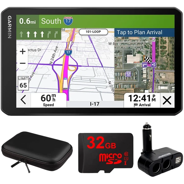 Garmin 010-02924-00 dezl OTR720 7" GPS Truck Navigator, Pri Truck Routing, Uydu Imagery | Resmi ABD Ortak Modeli | Sche with Hard EVA Case, 32GB MicroSD Card, Deco Gear Dual Car Use ürün görseli 1