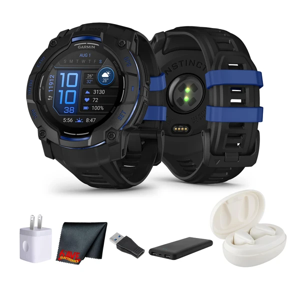 Garmin Instinct 3 Rugged GPS Smartwatch, 50 mm AMOLED Display, Multi-Band GPS SatIQ, built-in Flashlight, 24 Days Battery Life, Açık Spor ve Navigasyon Özel Supernova ürün görseli 1