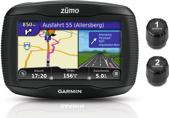 Motosikletçiler için Garmin 020-00218-05 zumo 390LM Plus Avrupa navigasyon cihazı (10,9 cm (4,3 inç) TFT ekran, WQVGA, microSD kart yuvası, 1000 ara nokta) ürün görseli 1