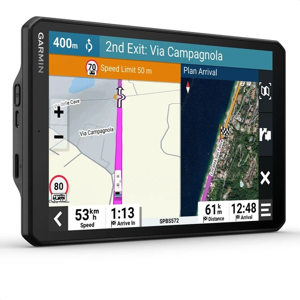 Garmin Camper 895 MT-D EU - karavanlar için 8" (20,3 cm) ekranlı navigasyon cihazı, Avrupa ve Güney Afrika için önceden yüklenmiş 3D haritalar, gerçek zamanlı trafik bilgileri, siyah ürün görseli 1