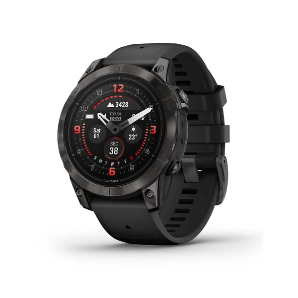 Garmin epix Pro (Gen 2) Sapphire Edition, 47mm, High Performance Smartwatch, Advanced Education Technology, built-in Flashlight, Black ürün görseli 1