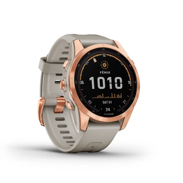 Garmin Unisex - Yetişkinlere yönelik GPS Çoklu Spor Akıllı Saat, Bej/Pembe Altın, S ürün görseli 1