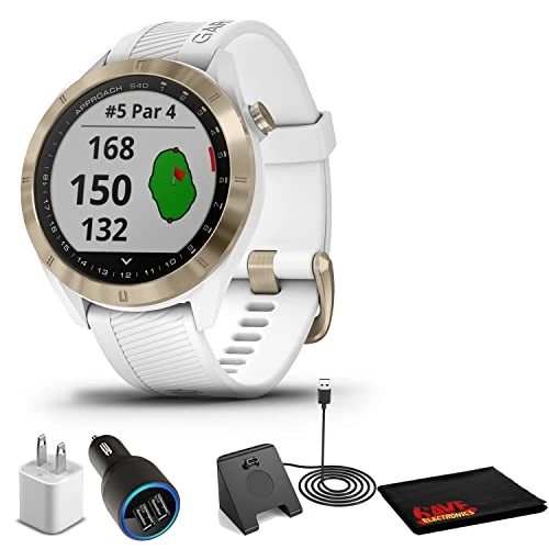 Garmin Yaklaşım S40-Beyaz + USB Araba/Wall Adaptör + Göz Şarj Stand + 6Ave Fiber Kumaş (010-02140-02) ürün görseli 1