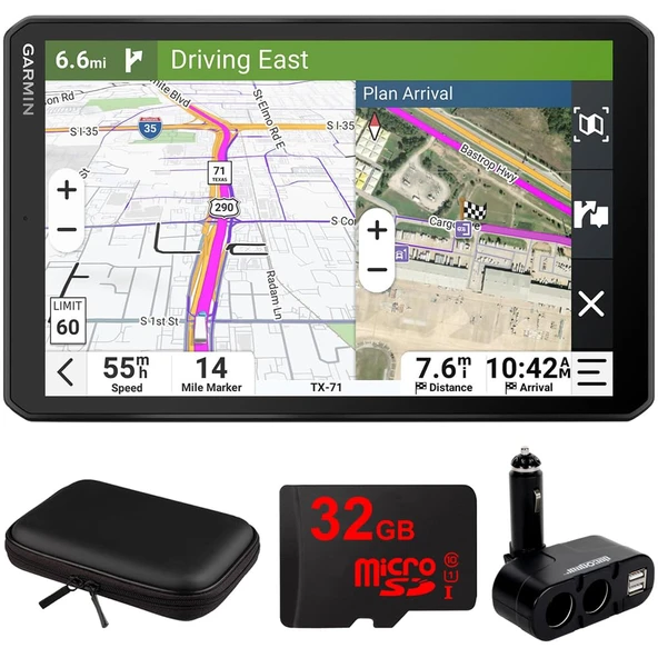 Garmin 010-02925-00 dezl OTR820 8" GPS Truck Navigator, Pri Truck Routing, Uydu Imagery | Resmi ABD Ortak Modeli | Sche with Hard EVA Case, 32GB MicroSD Card, Deco Gear Dual Car Use ürün görseli 1