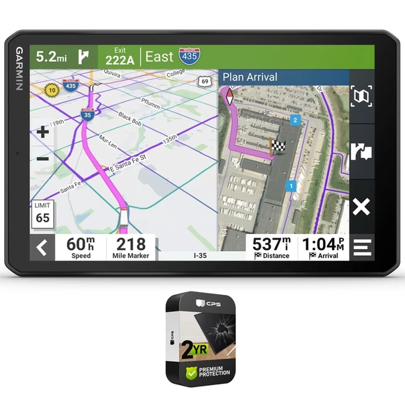 Garmin 010-02740-00 dezl OTR810 8 inç GPS Truck Navigator Sche ile Premium 2 YR CPS Geliştirilmiş Koruma Paketi ürün görseli 1