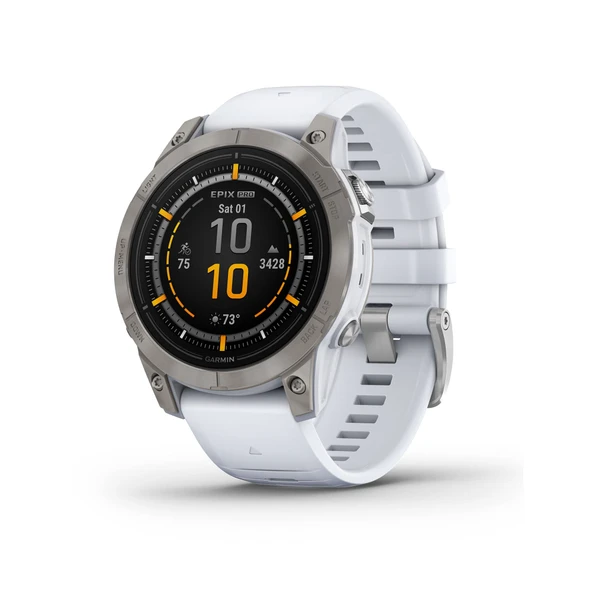 Garmin epix Pro (Gen 2) Sapphire Edition, 47mm, High Performance Smartwatch, Advanced Education Technology, built-in Flashlight, Whitestone ürün görseli 1
