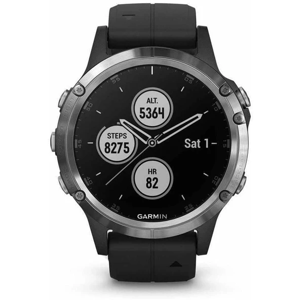 Bilekten kalp atış hızı ölçümü ve müzik çalara sahip Garmin fenix 5 Plus GPS çoklu spor akıllı saati. Fitnessiniz için su geçirmez koşu saati, temassız ödeme, değiştirilebilir bileklik, pil ömrü ürün görseli 1