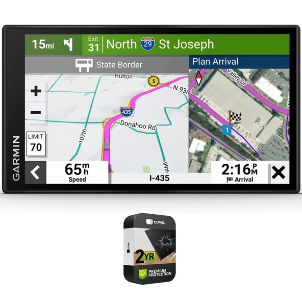 Garmin 010-02739-00 dezl OTR710 7 inç GPS Truck Navigator Sche ile Premium 2 YR CPS Geliştirilmiş Koruma Paketi ürün görseli 1