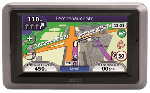 Garmin zumo 660LM Avrupa şerit asistanı, 3D kavşak görünümü ve Bluetooth özellikli su geçirmez motosiklet navigasyon sistemi ürün görseli 1
