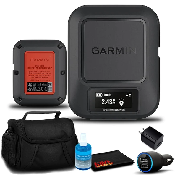 Garmin inReach Messenger GPS with Travel Bag, USB Wall Adaptör, Car Adaptör ve 6Ave Temizlik Kit ürün görseli 1