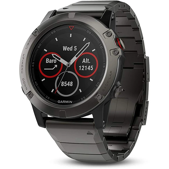 Garmin fhinonix 5, Premium ve Rugged Multisport GPS Smartwatch, Sapphire Glass, Slate Gray w / Metal Band ürün görseli 1