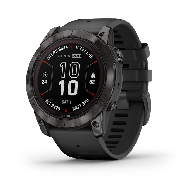 Garmin fhinonix 7X Sapphire Pro, Multisport GPS Smartwatch, İnşa Edilmiş Flashlight, Güneş Şarji, Siyah ürün görseli 1