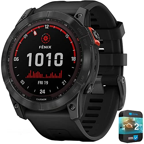 Garmin 010-02541-00 Fenix 7X Solar Smartwatch Slate Gray ile 2 YR CPS Geliştirilmiş Koruma Paketi ürün görseli 1