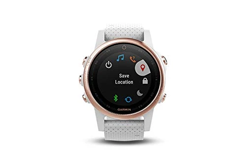 Garmin fhinonix 5s, Premium ve Rugged Smaller-Sized Multisport GPS Smartwatch, Sapphire Glass, Rose Gold / White ürün görseli 1