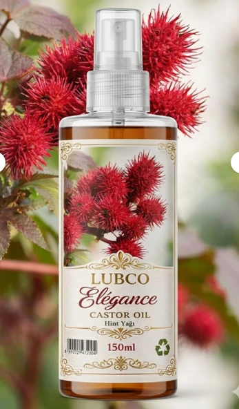 LUBCO ELEGANCE Castor Oil Hint Yağı Soğuk Sıkım %100 Saf Ve Doğal 150ML ürün görseli 1