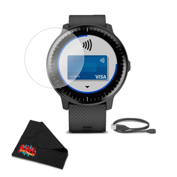 Garmin PHactive 3 Music - GPS Smart Watch with Music Storage & Playback - Log with Tempered Glass Ekran Koruyucu ürün görseli 1