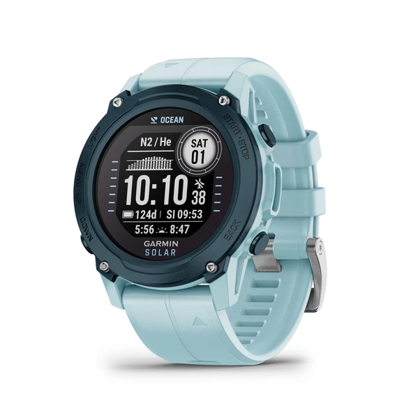 Garmin DescentTM G1 Solar - Ocean Edition, Dive Computer ve Smartwatch, Backd Ocean-Bound Plastiks ile Yapıldı ürün görseli 1