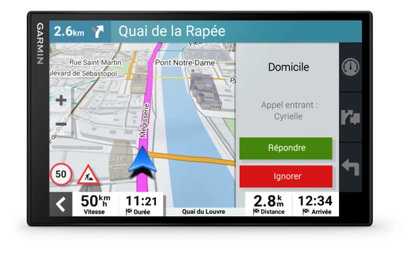 Garmin DriveSmart 86 MT-S - devasa 8 inç (20,3 cm) HD ekrana sahip navigasyon cihazı 3 boyutlu Avrupa haritaları, Garmin Drive uygulaması aracılığıyla gerçek zamanlı trafik bilgileri ürün görseli 1