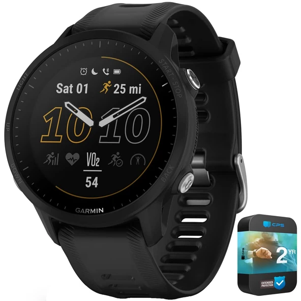 Garmin 010-02638-00 Forerunner 955 Solar GPS Smartwatch Black | Resmi ABD Ortak Modeli | Sche with 2 YR CPS Geliştirilmiş Koruma Paketi ürün görseli 1